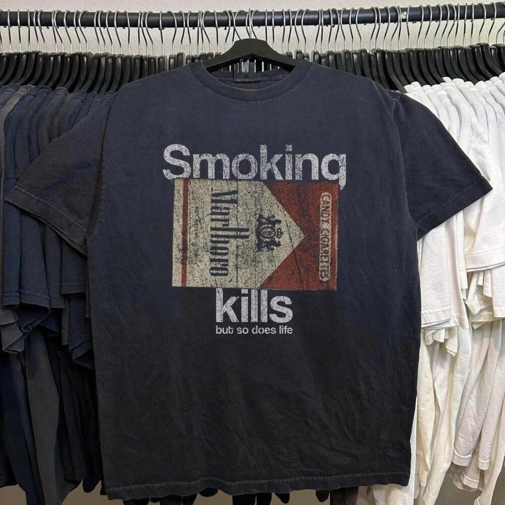 Black Marlboro Smoking Kills T-Shirt Streetwear